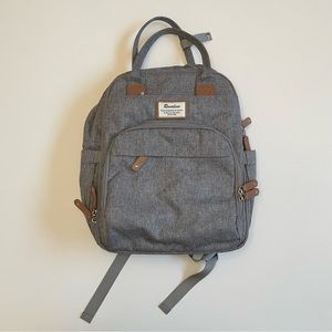 🩶 RUVALINO EUC Diaper Bag Backpack, Changing Mat, Lightweight, Travel, Gray 🩶